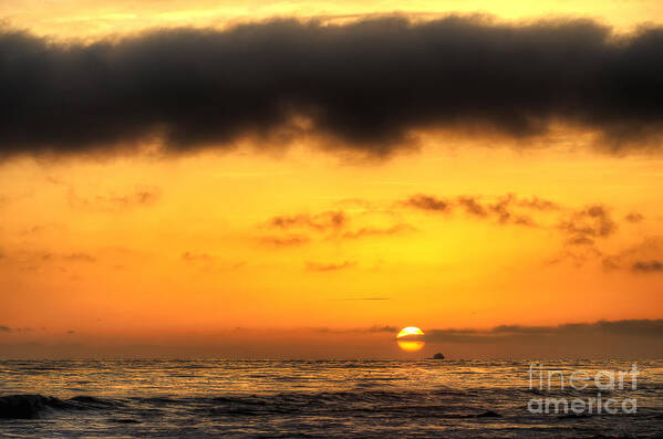 Golden Art Print featuring the photograph Golden Sunset by Eddie Yerkish