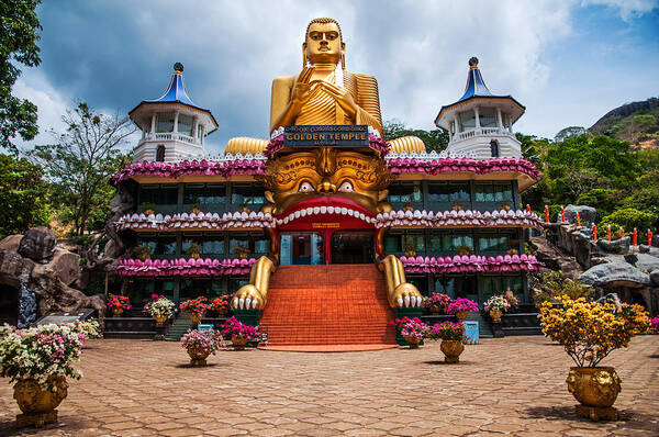 Sri Lanka Art Print featuring the photograph Golden Temple in Dambulla 1. Sri Lanka by Jenny Rainbow