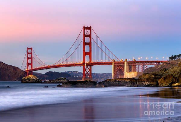 Golden Gate Bridge Art Print featuring the photograph Golen Gate Bridge from Baker Beach by Jerry Fornarotto