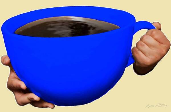 Blue Art Print featuring the painting Good Morning Coffee by Bruce Nutting