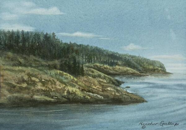 Landscape Art Print featuring the painting Grand Manan by Heather Gallup