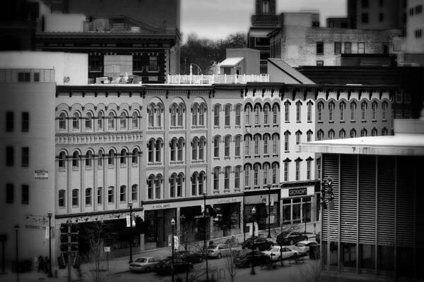 City Art Print featuring the photograph Grand Rapids 19 Black and White by Scott Hovind