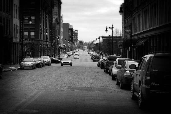 City Art Print featuring the photograph Grand Rapids 24 Black and White by Scott Hovind