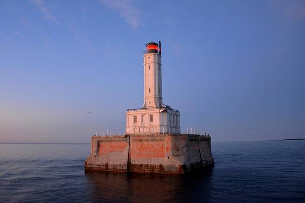 Lighthouse Art Print featuring the photograph Grays Reef Lighthouse by Keith Stokes