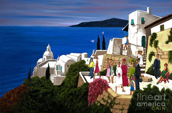 Greek Wedding Art Print featuring the painting Greek Wedding by William Cain