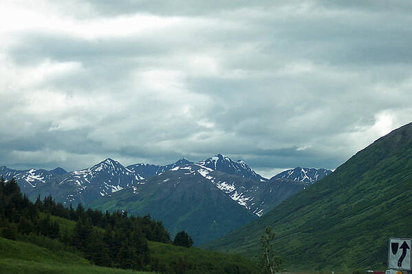 Alaska Art Print featuring the photograph Green Pastures and Mountain Views by Aimee L Maher ALM GALLERY