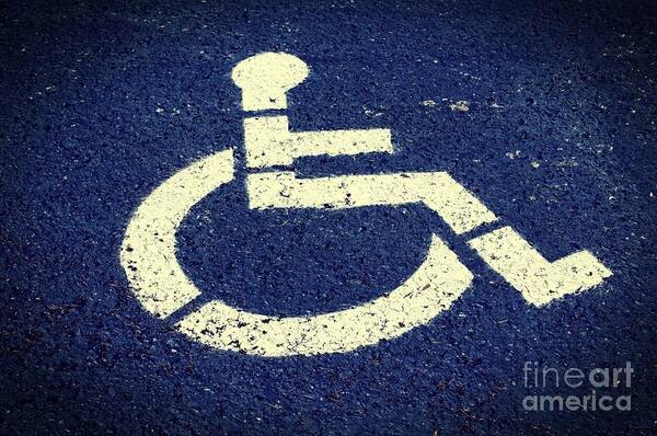 Disabled Art Print featuring the photograph Handicapped Parking Space by Tikvah's Hope