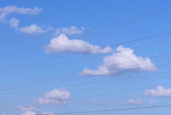 Cloud Sky Art Print featuring the photograph Happy Cloud Day by Carol Oufnac Mahan