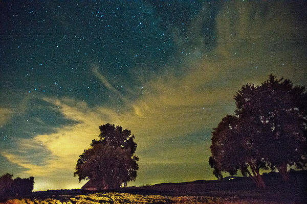 Harold's Barn Nocturne Art Print featuring the photograph Harolds Barn Nocturne by William Fields