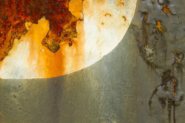 Grunge Art Print featuring the photograph Harvest Moon by Marilyn Cornwell