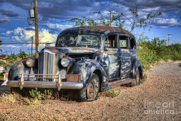 Hearse Art Print featuring the photograph Hearse No More by Eddie Yerkish