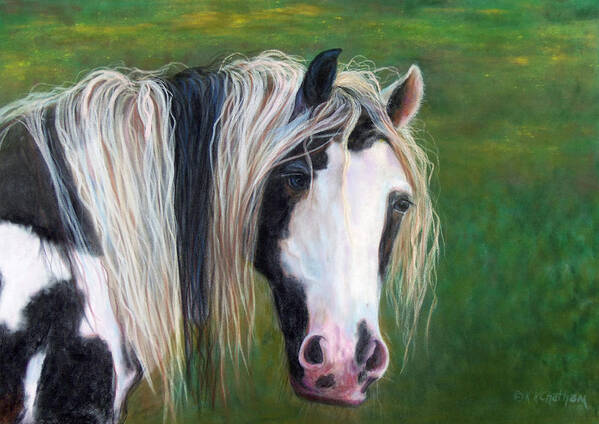 Heart Horse Painting Art Print featuring the painting Heart by Karen Kennedy Chatham