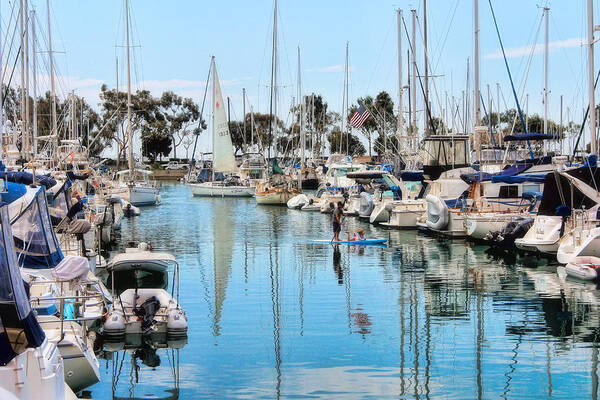 Sailboats Art Print featuring the photograph Heat relief by Tammy Espino
