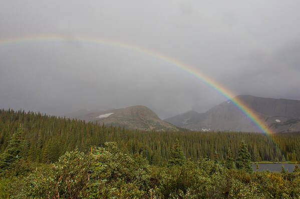 Rainbow Art Print featuring the photograph High Altitude Rainbow Landscape by Tony Hake