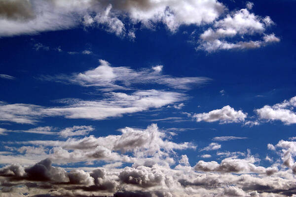 Clouds Art Print featuring the photograph High in the Sky #1 Enhanced by Ben Upham III