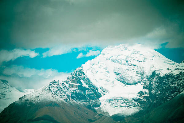 Landscapes Art Print featuring the photograph Himalyas range closeup view from Tibet by Raimond Klavins