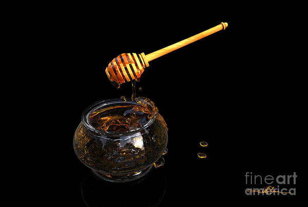 Kitchen Art Print featuring the digital art Honey and Ladle by William Ladson