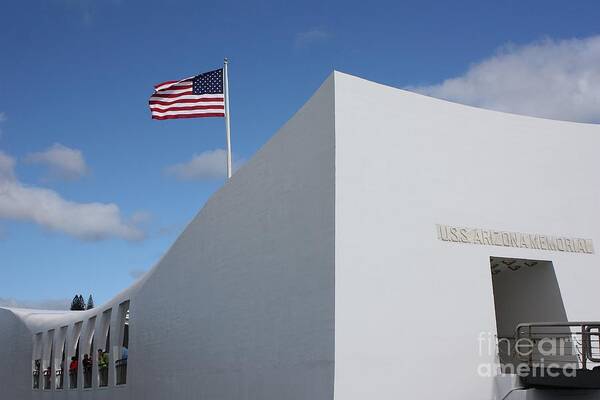 Pearl Harbor Art Print featuring the photograph Honor - USS Arizona Memorial by Veronica Batterson