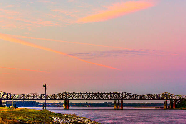 Memphis Art Print featuring the photograph I-55 Bridge Over the Mississippi River - Memphis - TN by Barry Jones