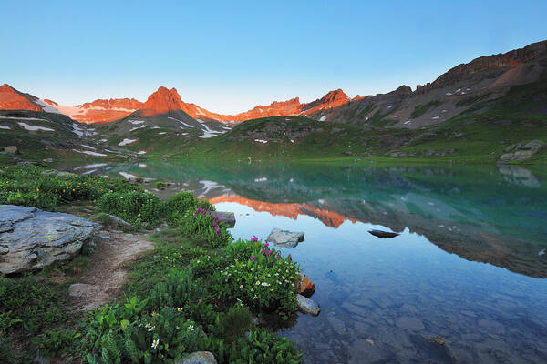 Colorado Art Print featuring the photograph Ice Lake Sunrise by Alan Vance Ley