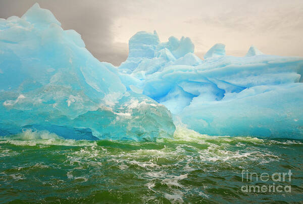 00345597 Art Print featuring the photograph Iceberg Floating At Sea by Yva Momatiuk John Eastcott