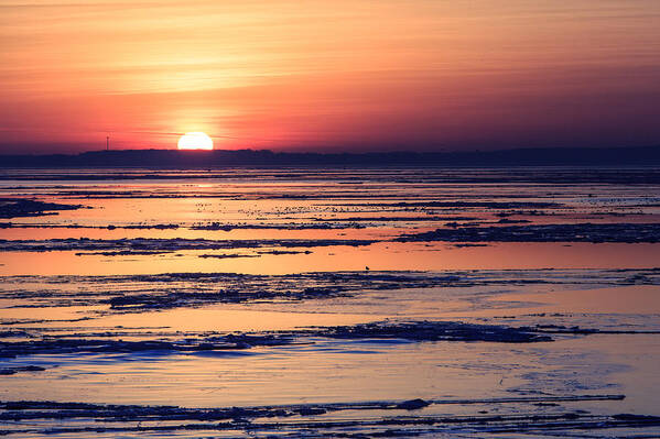 Ice Art Print featuring the photograph Icy Sunrise by Jennifer Casey