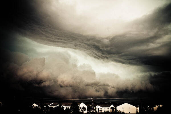 Storm Art Print featuring the photograph In the clouds by Jessica Brown