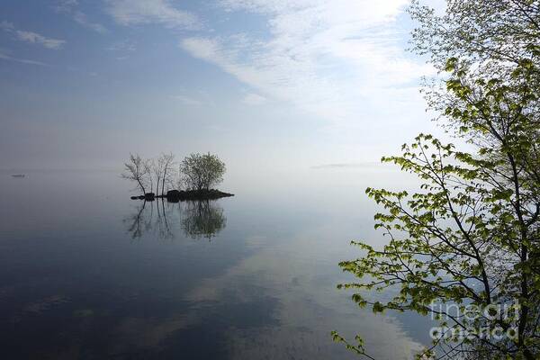 Fishing Art Print featuring the photograph In The Distance On Mille Lacs Lake In Garrison Minnesota by Jacqueline Athmann