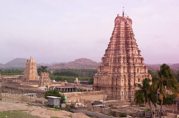 Hinduism Art Print featuring the photograph Inde Temple Hampi by Lissillour