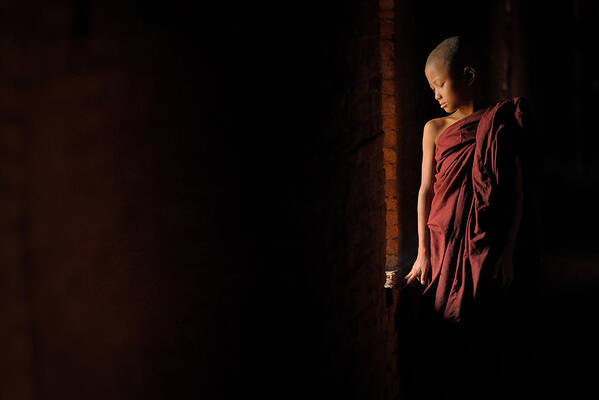 Monk Art Print featuring the photograph Inner Peace by Vichaya