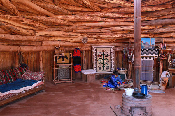 Navajo Home Art Print featuring the photograph Inside a Navajo Home by Diane Bohna