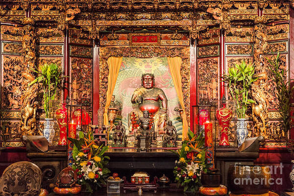 Ancient Art Print featuring the photograph Inside the Confucius temple in Taipei by Didier Marti