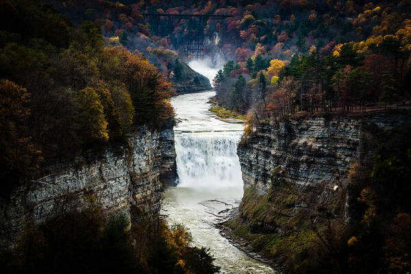 Letchworth Art Print featuring the photograph Inspiration Point by Sara Frank