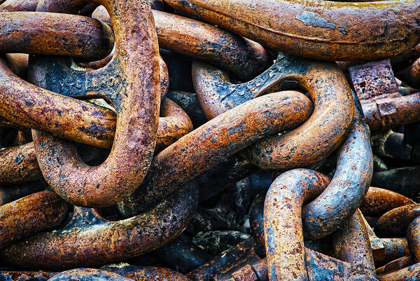 Chain Link Art Print featuring the photograph Interlocked by Christi Kraft