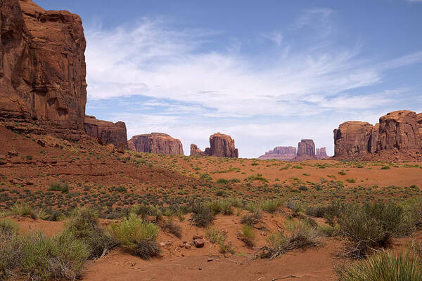Monument Valley Art Print featuring the photograph Into the Valley Will I Go by Lucinda Walter