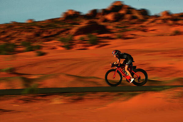 Sand Dune Art Print featuring the photograph Ironman 70.3 St George by Donald Miralle