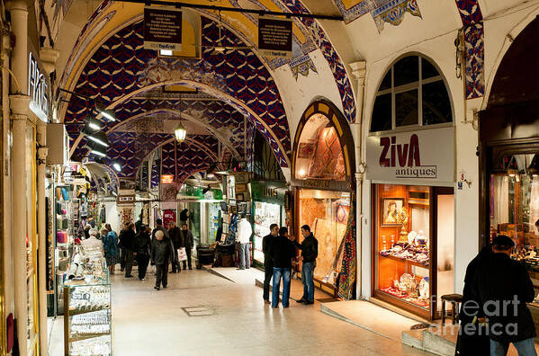 Istanbul Art Print featuring the photograph Istanbul Grand Bazaar 12 by Rick Piper Photography