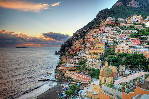 Amalfi Coast Art Print featuring the photograph Italy, Amalfi Coast, Positano by Michele Falzone