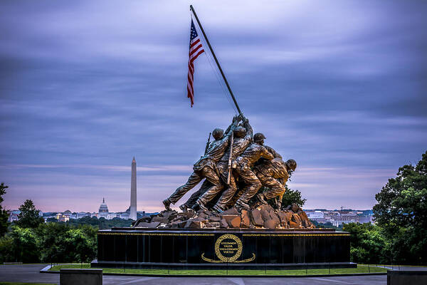 Iwo Jima Monument Art Print featuring the photograph Iwo Jima Monument by David Morefield