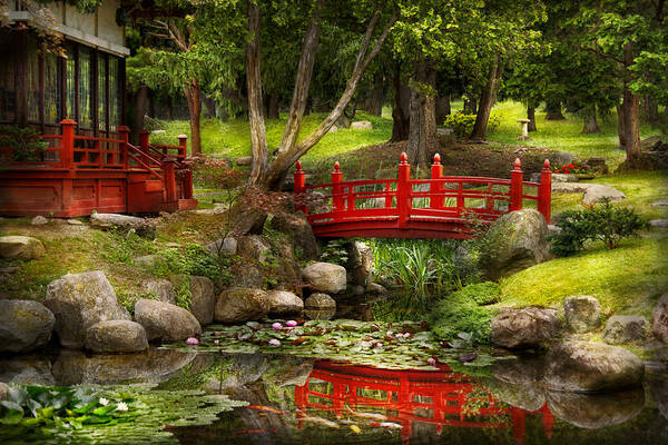 Teahouse Art Print featuring the photograph Japanese Garden - Meditation by Mike Savad