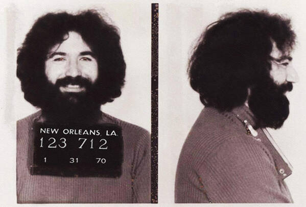 Jerry Art Print featuring the photograph Jerry Garcia Mugshot by Digital Reproductions