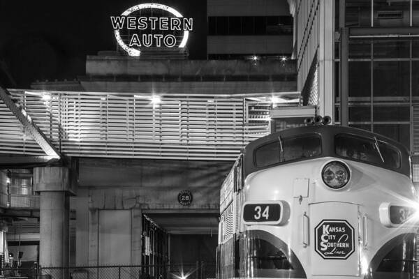 Steven Bateson Art Print featuring the photograph Kansas City Night Train by Steven Bateson