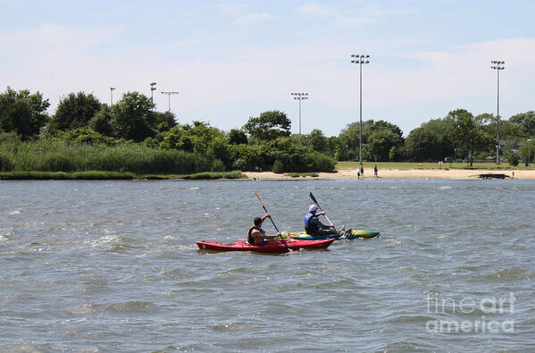 Kayaking In Freeport Art Print featuring the photograph Kayaking In Freeport by John Telfer