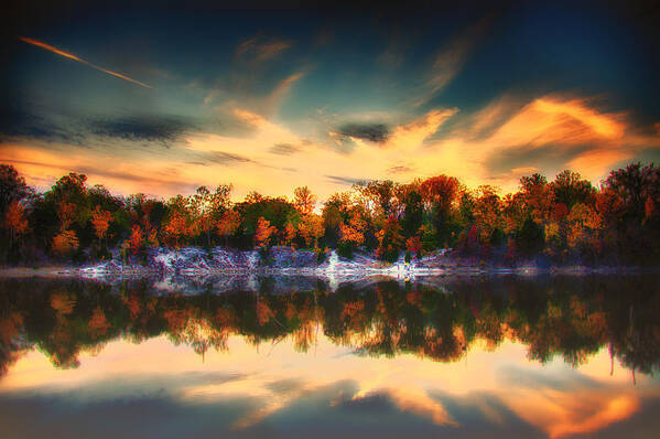 Klondike Park Art Print featuring the photograph Klondike Moody Autumn by Bill and Linda Tiepelman