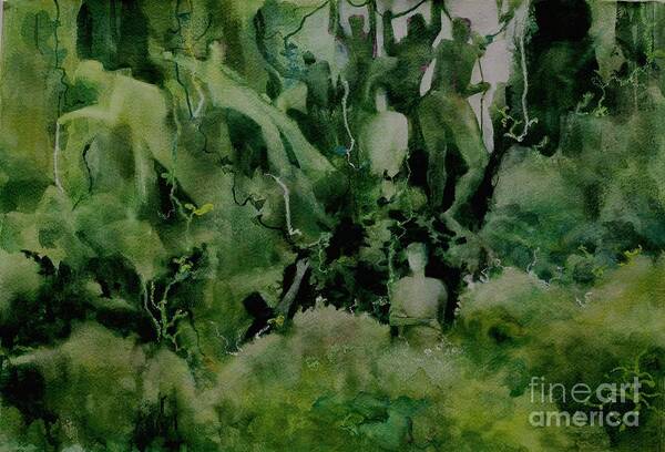 Forest Art Print featuring the painting Kudzombies by Elizabeth Carr