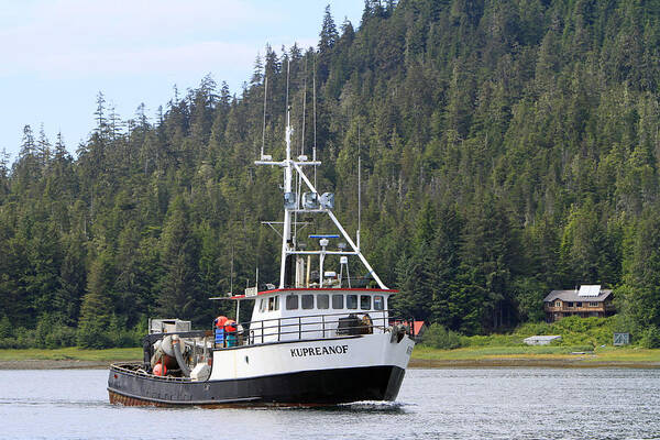 Fishing Boat Art Print featuring the photograph Kupreanof Returning To Port by Shoal Hollingsworth