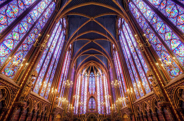 Arch Art Print featuring the photograph La Sainte-chapelle Upper Chapel, Paris by Joe Daniel Price Arch Art Print featuring the photograph La Sainte-chapelle Upper Chapel, Paris by Joe Daniel Price