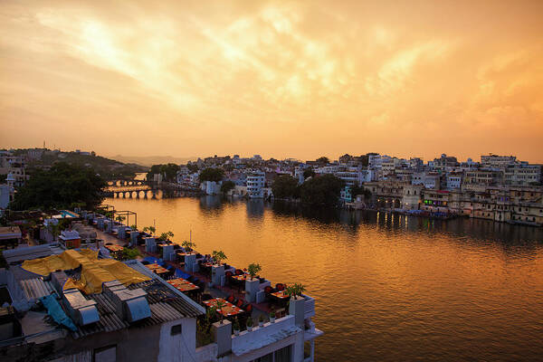 Tranquility Art Print featuring the photograph Lake Pichola, Udaipur by © Akash Anand Bhagwani