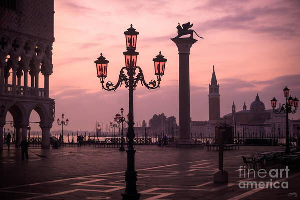 Lamppost Art Print featuring the photograph Lamppost of Venice by Prints of Italy