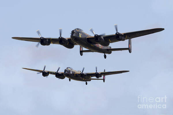 Avro Lancaster Bomber Art Print featuring the photograph Lancaster Bombers by Airpower Art